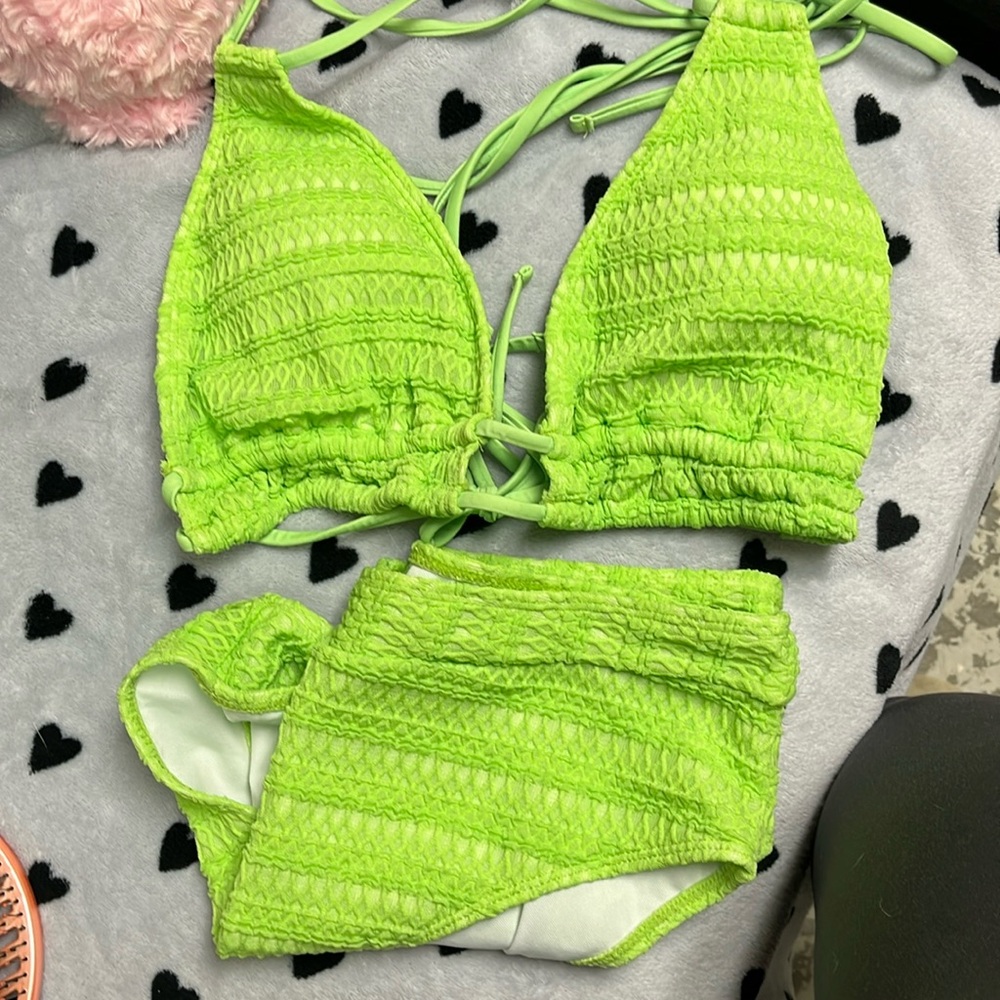 lime green bikini